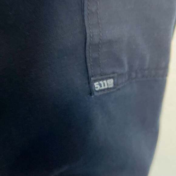 5.11 Tactical Pants Mens Large Cargo Ripstop Pants Navy Blue Black Drawstring - Picture 6 of 11